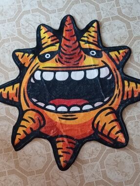 Anime Handmade 30" Soul Eater Rug - Orange & Black